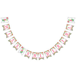 1恋しく思ダーフル第1誕生日バナー バンティングフラッグ