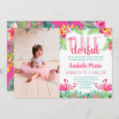 1恋しく思ダーフル第1誕生日ルアウ（ハワイ式宴会） 招待状 (正面/裏面)