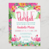 1恋しく思ダーフル第1誕生日ルアウ（ハワイ式宴会） 招待状 (正面/裏面)