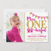 1恋しく思ダーフル第1誕生日招待状 招待状 (正面)