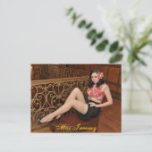 1恋しく思月はがき ポストカード (スタンド正面)