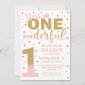 1恋しく思歳招待状1歳の誕生日 招待状 (正面)