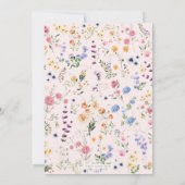 1恋しく思Derful Wildflowerリースフォト誕生日 招待状 (裏面)