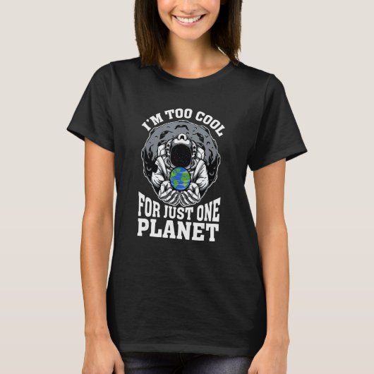 1惑星カッコいい銀河系惑星宇宙 Tシャツ (正面)