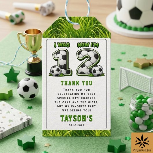 1才から2才へ サッカーの2歳の誕生日おめでとう - オールスター ギフトタグ