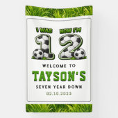 1才から2才へ サッカーの2歳の誕生日おめでとう - オールスター 横断幕 (縦)