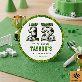 1才から2才へ サッカー 2歳の誕生日 - オールスター ラウンドシール