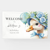 1才のバカガモ男の子の誕生日 横断幕 (横)