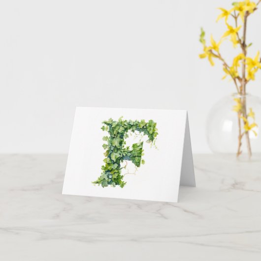 1文字のグリーティングカード カード (黄色い花)