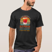 1日おもしろい飲むバーボンウィスキー酒 Tシャツ (正面)