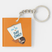 1日か1日?ハリネズミやる気を起こさせるの漫画 キーホルダー (裏面)