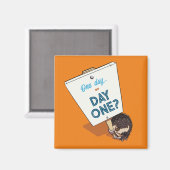 1日か1日?ハリネズミやる気を起こさせるの漫画 マグネット (正面/裏面)