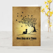 1日ずつ – (1日ずつ女性) カード (黄色い花)