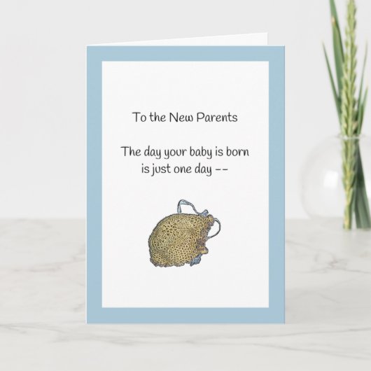 1日だけ…新生児 カード (正面)