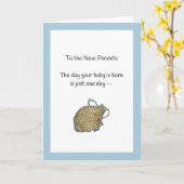 1日だけ…新生児 カード (黄色い花)