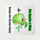 1日にリンゴ保を飲む遠くに タペストリー (正面(横))