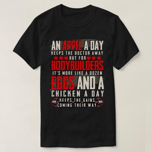 1日にリンゴ保を飲む遠くに Tシャツ (デザイン正面)
