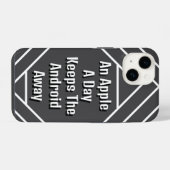 1日に保りんごがアンドロイド遠くにおもしろい。 iPhoneケース (裏面横)