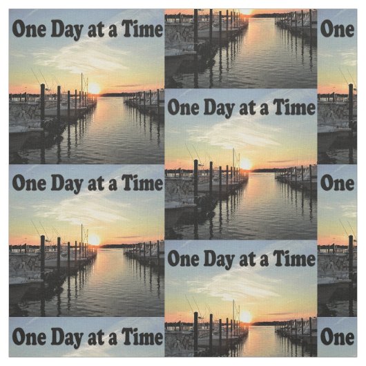 1日に1回の湖の夕日 ファブリック (見本)