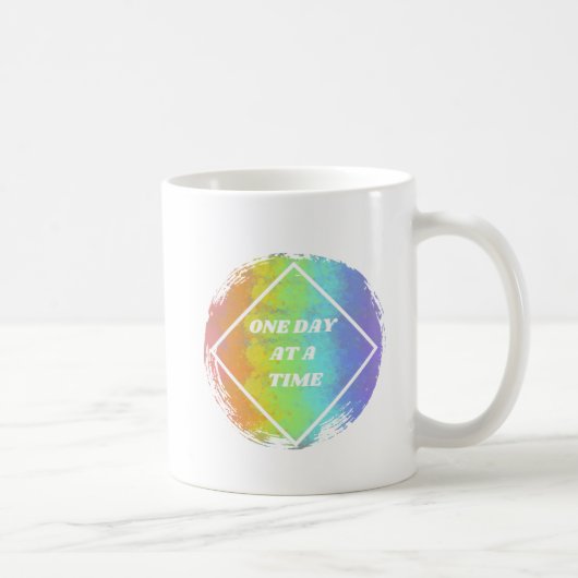 1日に1回 – NA、麻薬匿名 コーヒーマグカップ (右)