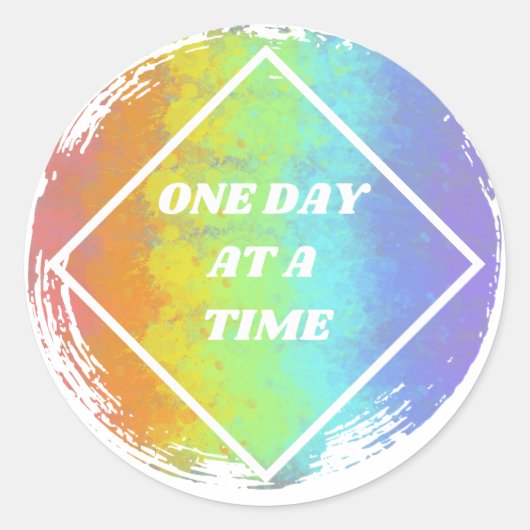 1日に1回 – NA、麻薬匿名 ラウンドシール (正面)