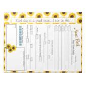 1日に6回の体の燃料トラッカー ノートパッド (正面)