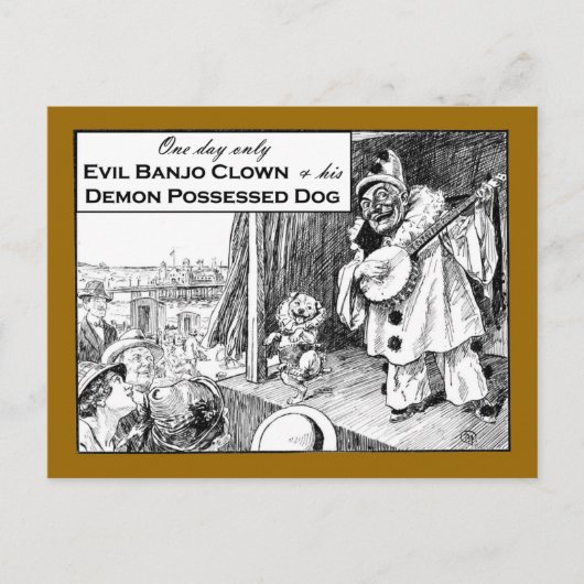 1日のみ：邪悪な万丈ピエロ ポストカード (正面)