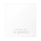 1日のアイテム豊富なメモ帳 – Quiet Revolution ノートパッド (正面)