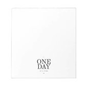 1日のインスパイア引用文ホワイトブラックギフト ノートパッド (正面)