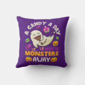 1日のキャンディ保スモンスターズ遠くにハロウィン クッション (裏面)