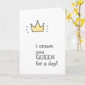 1日のクイーン！ハッピーバースデー カード (黄色い花)