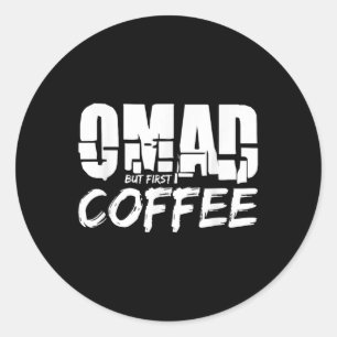 1日のコーヒーを飲む1つの食事のためのオマッドコーヒー ラウンドシール