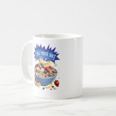 1日のシリアルを燃料にする コーヒーマグカップ (正面左)