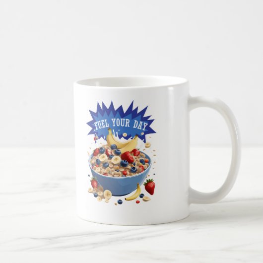 1日のシリアルを燃料にする コーヒーマグカップ (右)