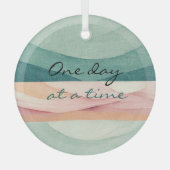 1日のタイムグラスオーナメント ガラスオーナメント (正面)