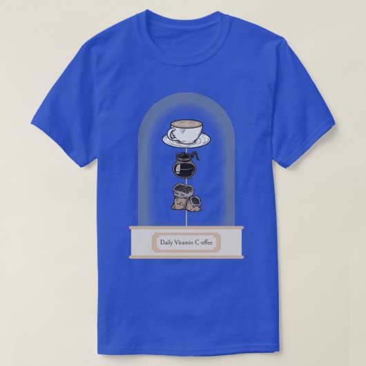 1日のビタミン・コーヒー Tシャツ (デザイン正面)