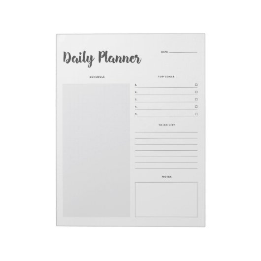 1日のプランナーメモ帳の設定 ノートパッド (回転)