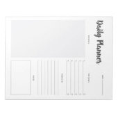 1日のプランナーメモ帳の設定 ノートパッド (正面)