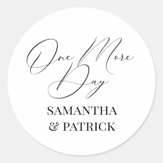 1日のリハーサルのディナーフェイスシール ラウンドシール (正面)