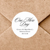 1日のリハーサルのディナー白黒 ラウンドシール