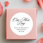 1日のリハーサルのディナー白黒 ラウンドシール