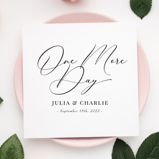 1日のリハーサルディナーエレガントモダン スタンダードカクテルナプキン