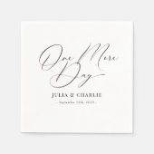 1日のリハーサルディナーエレガントモダン スタンダードカクテルナプキン (正面)