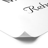 1日のリハ遠くにーサル結婚ディナーポスターのサイン ポスター (角)