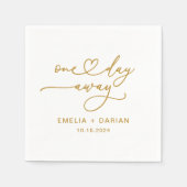 1日のリハ遠くにーサ結婚ルディナーナプキンス スタンダードカクテルナプキン (正面)