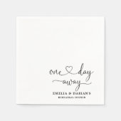 1日のリハ遠くにーサ結婚ルディナーナプキンス スタンダードカクテルナプキン (正面)