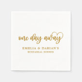 1日のリハ遠くにーサ結婚ルディナーナプキンス スタンダードカクテルナプキン (正面)