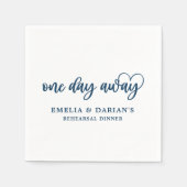 1日のリハ遠くにーサ結婚ルディナーナプキンス スタンダードカクテルナプキン (正面)