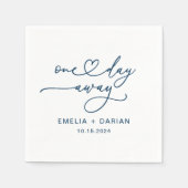 1日のリハ遠くにーサ結婚ルディナーナプキンス スタンダードカクテルナプキン (正面)