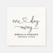 1日のリハ遠くにーサ結婚ルディナーナプキンス スタンダードカクテルナプキン (正面)